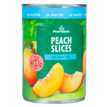 موريسونز شرائح خوخ في الماء 410جرام