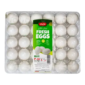 لولو بيض أبيض طازج كبير 30قطعة