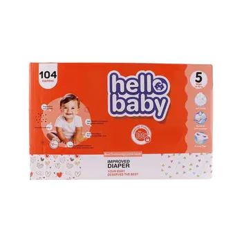 Hello Baby Diaper Pants Size 5 Maxi 11-18Kg Box 104Pieces