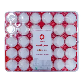 Qaryah White Egg Large 30Pieces