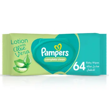 Pampers Complete Clean Baby Wipes With Aloe Vera Lotion 64Pieces