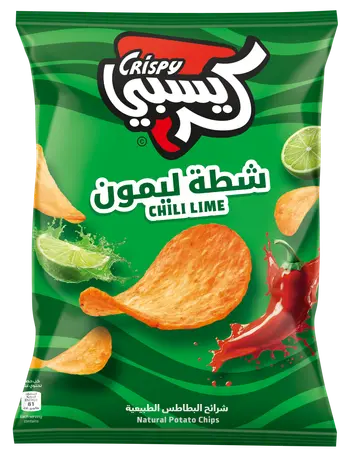 كريسبي شيبس تشيلي لايم 110جرام