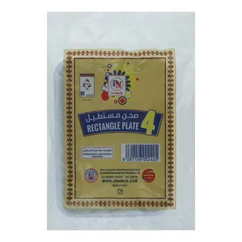 Plastinet Plastic Plate Rectangular 4In 50Pieces