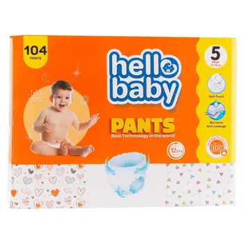 Hello Baby Diaper Pants Size 5 Maxi 11-18Kg Box 104Pieces