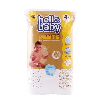 Hello Baby Diaper Pants Size 4+ Large 10-15Kg 40Pieces