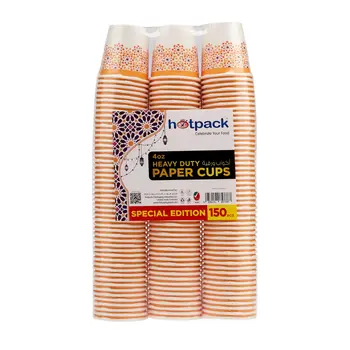 هوت باك مجموعة أكواب ورقية شديدة التحمل ، 4 أونصة، 150قطعة