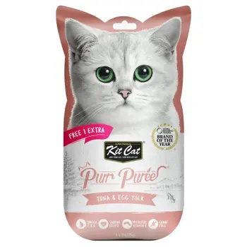 Kit Cat Tuna & Egg Yolk Purr Purée 5x75g