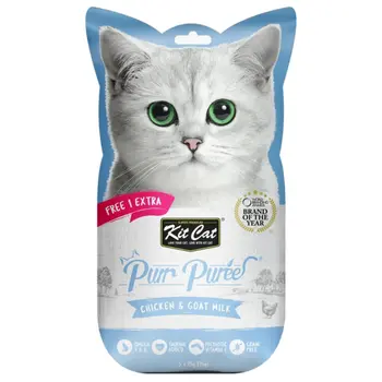 Kit Cat Chicken & Goat Milk Puree 5x75g