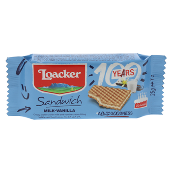 لواكر ويفر ساندويتش محشو بكريمة الفانيلا و الحليب 25 جرام