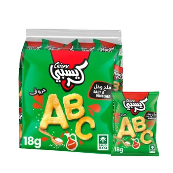 السعودية كرسبي حروف ملح وخل علبة 23* 11 غم