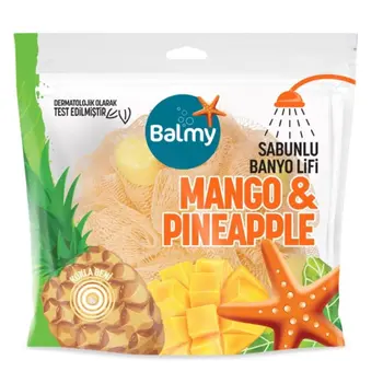 Balmy Loofah Pouf With Mango & Pineapple Soap 1Piece