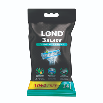 LGND Razors Disposable 3 Blades 14Pieces