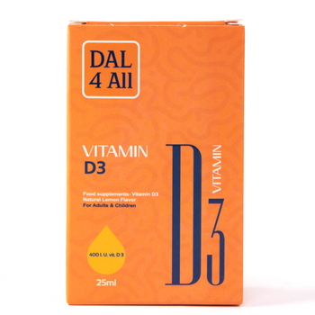 Dal4All Vitamin D3 Drops 400IU Lemon Flavour 25Ml