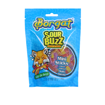 بورقات حلوى الأصابع الحامضة بنكهات مختلفة 75جرام