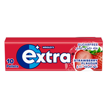 إكسترا علك بنكهة الفراولة خالية من السكر 10قطع