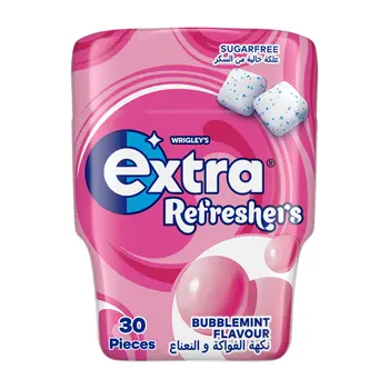 Extra Gum Refreshers Bubblemint Sugar Free Chewing Gum 30Pieces