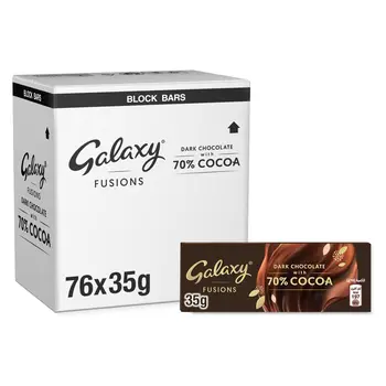 جالكسي شوكولاتة فيوجن الداكنة مع 70% كاكاو 35جرام