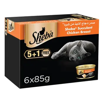 Sheba Cat Food Succulent Chicken Breast 6×85g