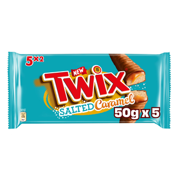 Twix Salted Caramel Chocolate Bar 2 Bars 5×50g