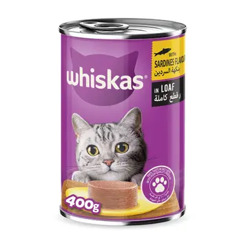 ويسكاس أكل قطط معلّب بالسردين 400جرام