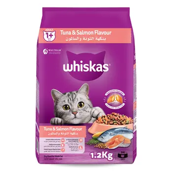 Whiskas Tuna and Salmon Flavour Cat Dry Food 1.2Kg