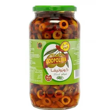 Coopoliva Hot Sliced Green Olives 510g