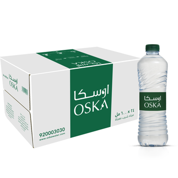أوسكا مياه شرب معبأة صندوق 24 × 600مل