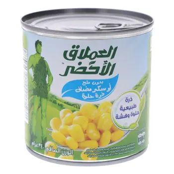 العملاق الأخضر ذرة حلوة بدون ملح مضاف 340جرام