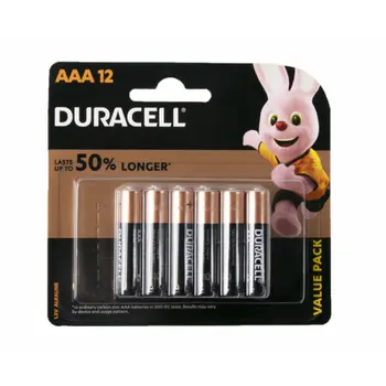 دوراسيل بطاريات بلس باور القلوية مقاس AAA (العبوة القيمة) ١٢قطعة