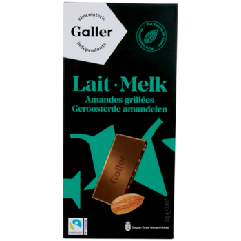 Galler Chocolate Tablet Milk Roasted Almonds 80g