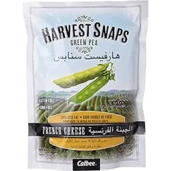 هارفيست سنابس رقائق البازلاء المطهوة بنكهة الجبنة الفرنسية  ٩٣جرام