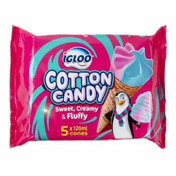 أكلوو شبية مثلوج حليبي بنكهة حلوى القطن ٥×١٢٠مل