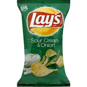 ليز رقائق البطاطس بنكهة الكريمة الحامضة والبصل ١٨٤جرام