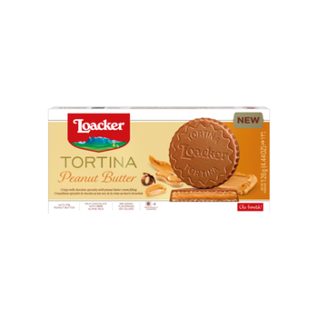 Loacker Tortina Peanut Butter Milk Chocolate with Peanut Butter Cream Filing 126g