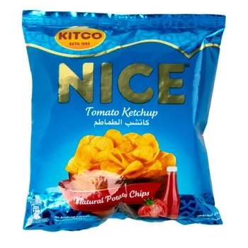 نايس رقائق البطاطا الطبيعية بطعم كاتشب الطماطم ٢١جرام