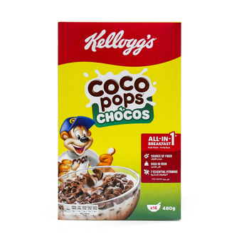 كلوقز كوكو بوبس شوكو حبوب الإفطار 20% سكر أقل 480جرام