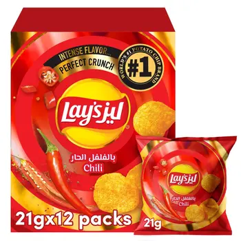 Lay's Chili Potato Chips 12x21g