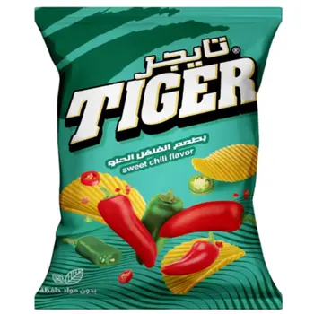 تايجر رقائق البطاطس بنكهة الفلفل الحلو 100جرام