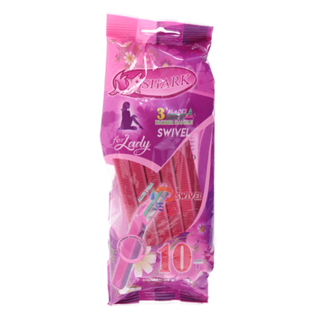 Shark Pink Disposable Razors for Ladies 10 Pieces
