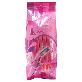 Shark Pink Twin-Blade Disposable Razors 10 Pieces