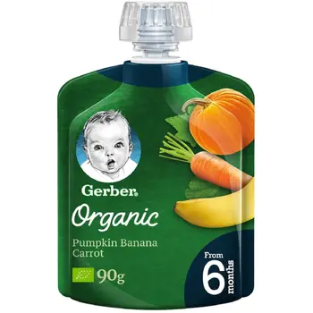 Gerber Organic Pumpkin Banana Carrot Baby Food 90g