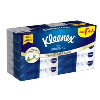 كلينكس، علبة مناديل الوجه الأصلية، عبوة تحتوي على 10× 76قطعة