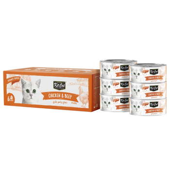Kit Cat Deboned Multipack Chicken & Beef Toppers 6×50g
