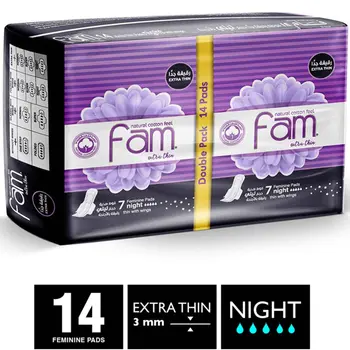 Fam Extra Thin Sanitary Pads 14 Pieces