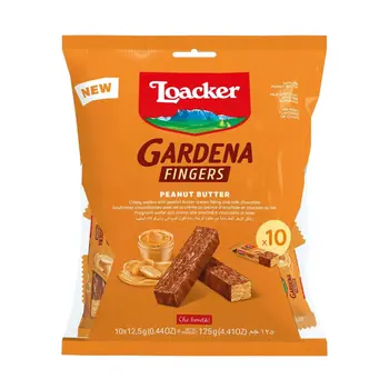 لواكر جاردينا أصابع الويفر بزبدة الفول السوداني 125 جرام