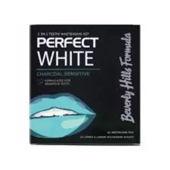 بيرفكت وايت طقم تبييض 2 في 1 بالفحم الحساس 14قطعة