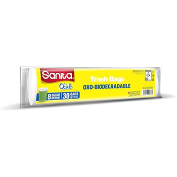 Sanita Club Medium Trash Bags 8 Gallons 30Bags