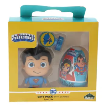 ريلكون علبة هدايا دي سي جاستيس ليجرام مع حلوى 10جرام