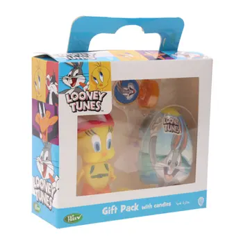 ريلكون علبة هدايا لوني تونز مع حلوى 10جرام