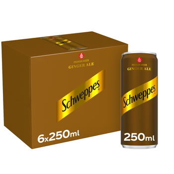 شويبس مشروب غازي بنكهة الزنجبيل والحمضيات 6×250مل